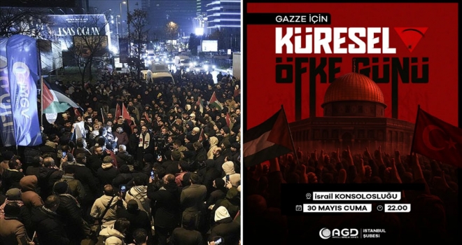 Gazze İçin Küresel Öfke Günü! AGD  İstanbul'da İsrail Başkonsolosluğu önünde protesto düzenliyor