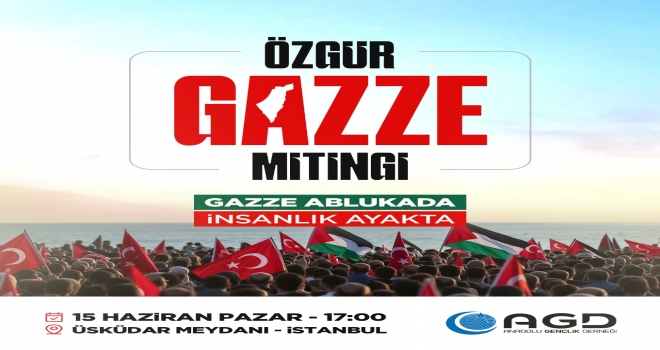 ÖZGÜR GAZZE MİTİNGİ PAZAR GÜNÜ ÜSKÜDAR MEYDANINDA