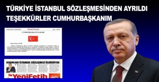 İstanbul Sözleşmesi iptal edildi